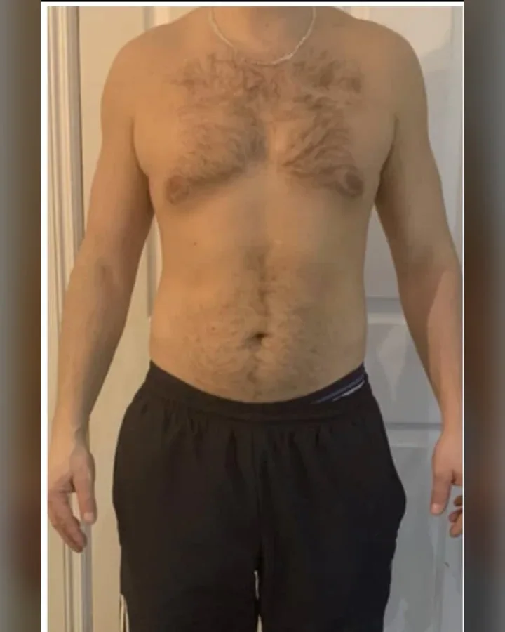 Before personal training comparison photo supplied by BodyFit.